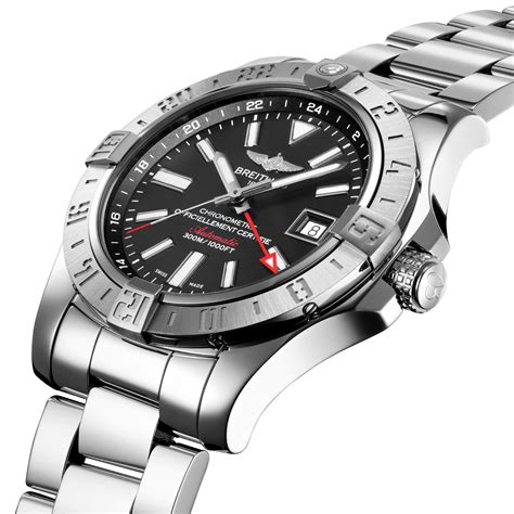 breitling aveger 2 gmt blacksteel|Breitling Avenger II GMT .